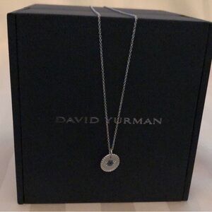 David Yurman Evil Eye White Gold Necklace
